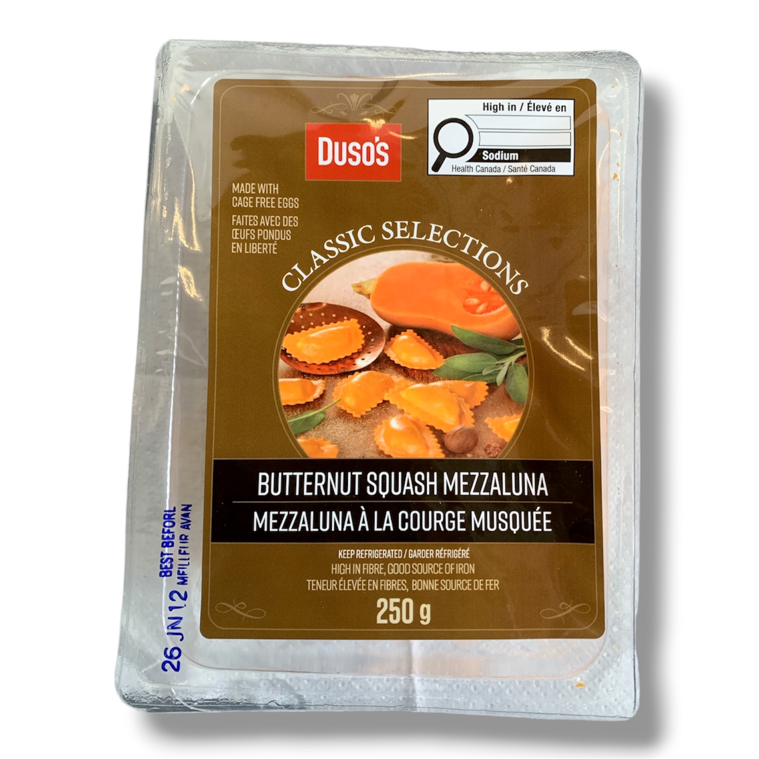 Duso's Butternut Squash Mezzaluna (250g)