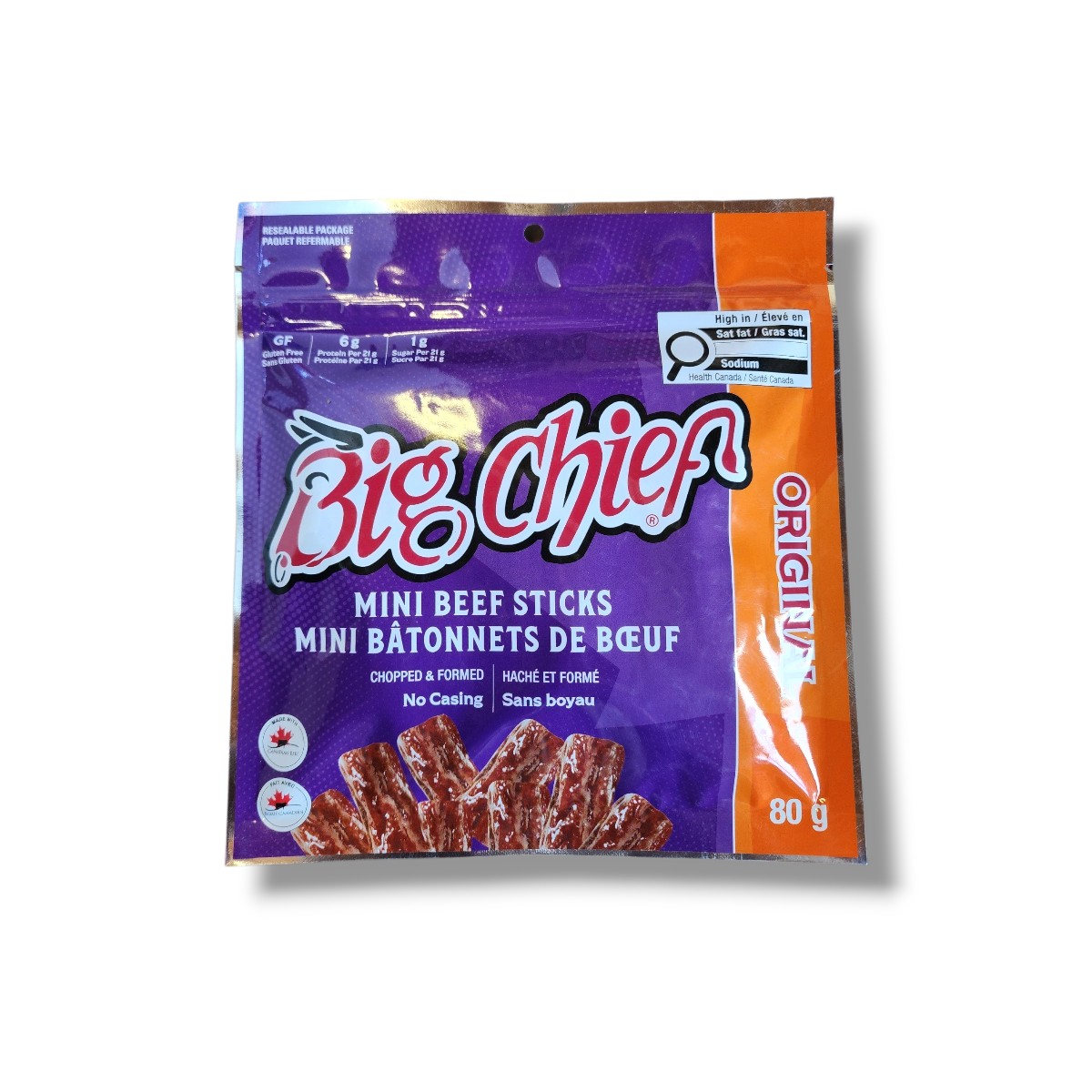 Big Chief Mini Beef Sticks Original (80g)