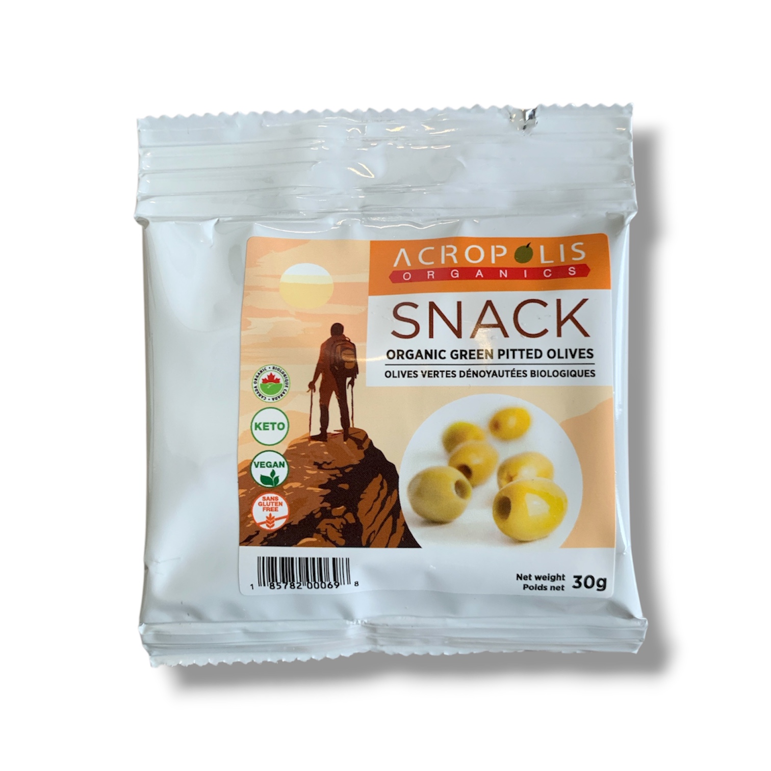 Acropolis Snack Pitted Green Olives (30g)