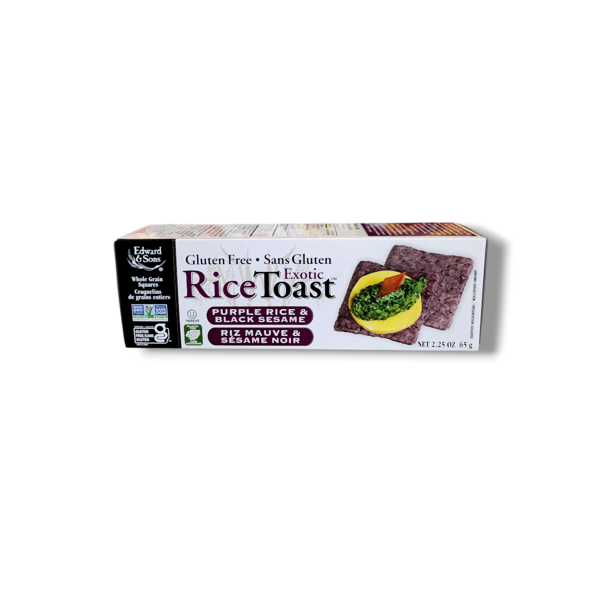 Edward & Sons Gluten Free Exotic Rice Toast Purple Rice & Black Sesame  (65g)