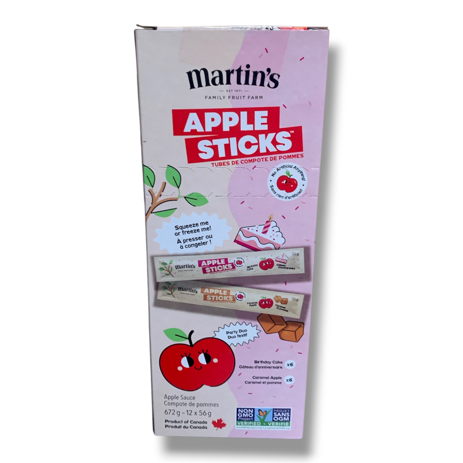 Martin's Apple Sticks Birthday Cake,Caramel (12x56g)