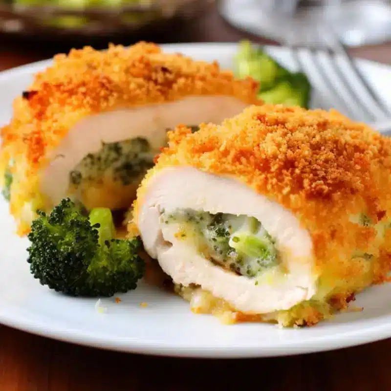 Broccoli & Cheese Stuffed Breaded Chicken Breasts (4kg)
