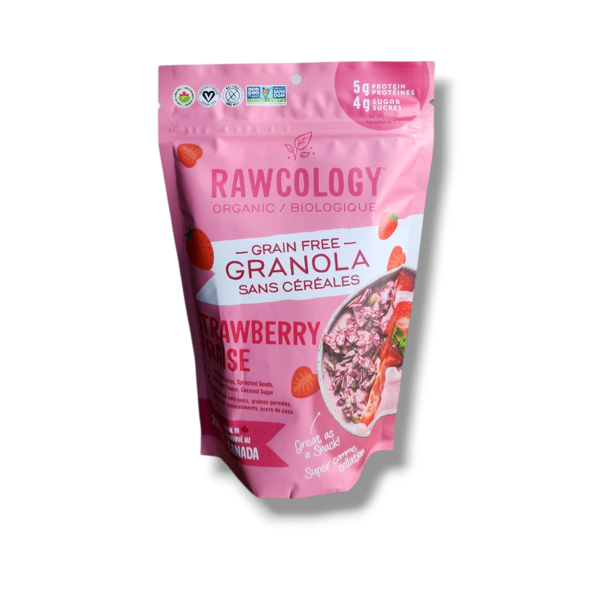 Rawcology Organic Grain Free Granola Strawberry with Beet Root (200g)