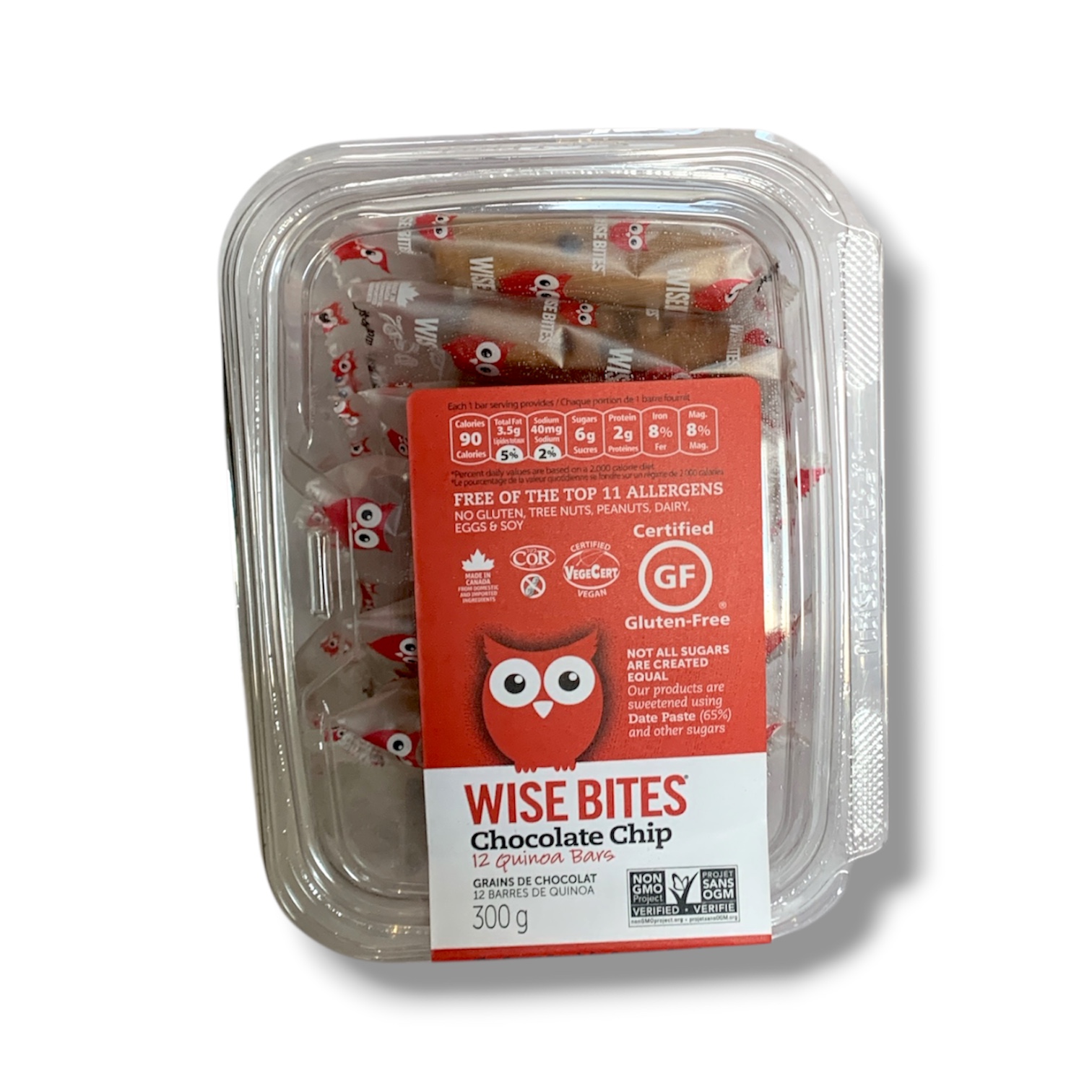 Wise Bites Chocolate Chip Quinoa Bars (300g)