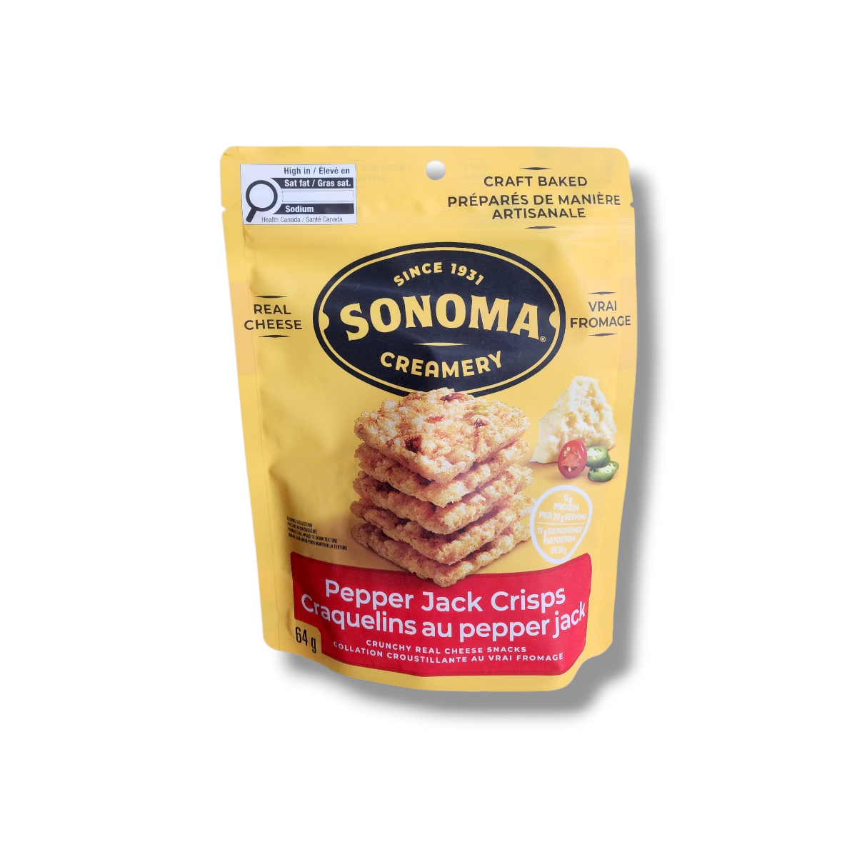 Sonoma Pepper Jack Crisps (64g)