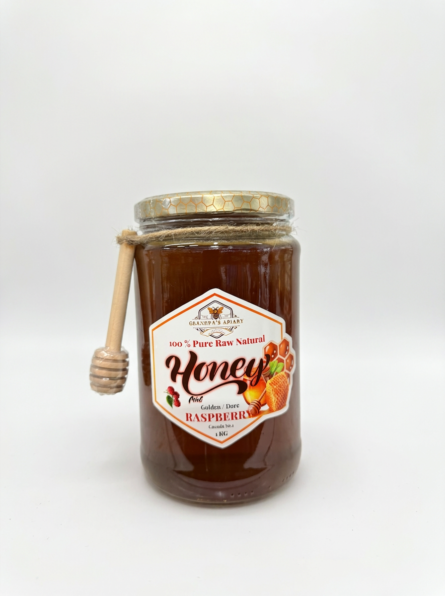 Grandpa's Apiary 100% Raw Honey Raspberry (1kg)