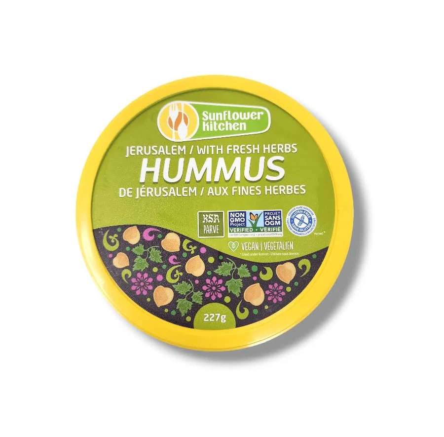 Sunflower Kitchen Jerusalem Hummus With Fresh Herbs (227g)