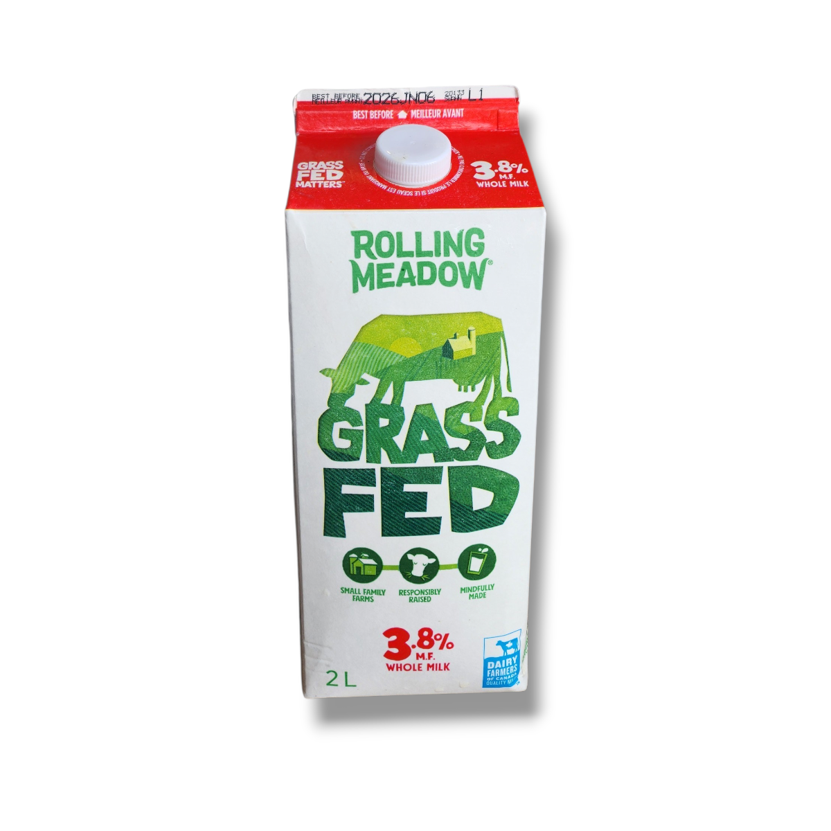 Rolling Meadow Grass Fed Whole Milk 3.8% (2L)