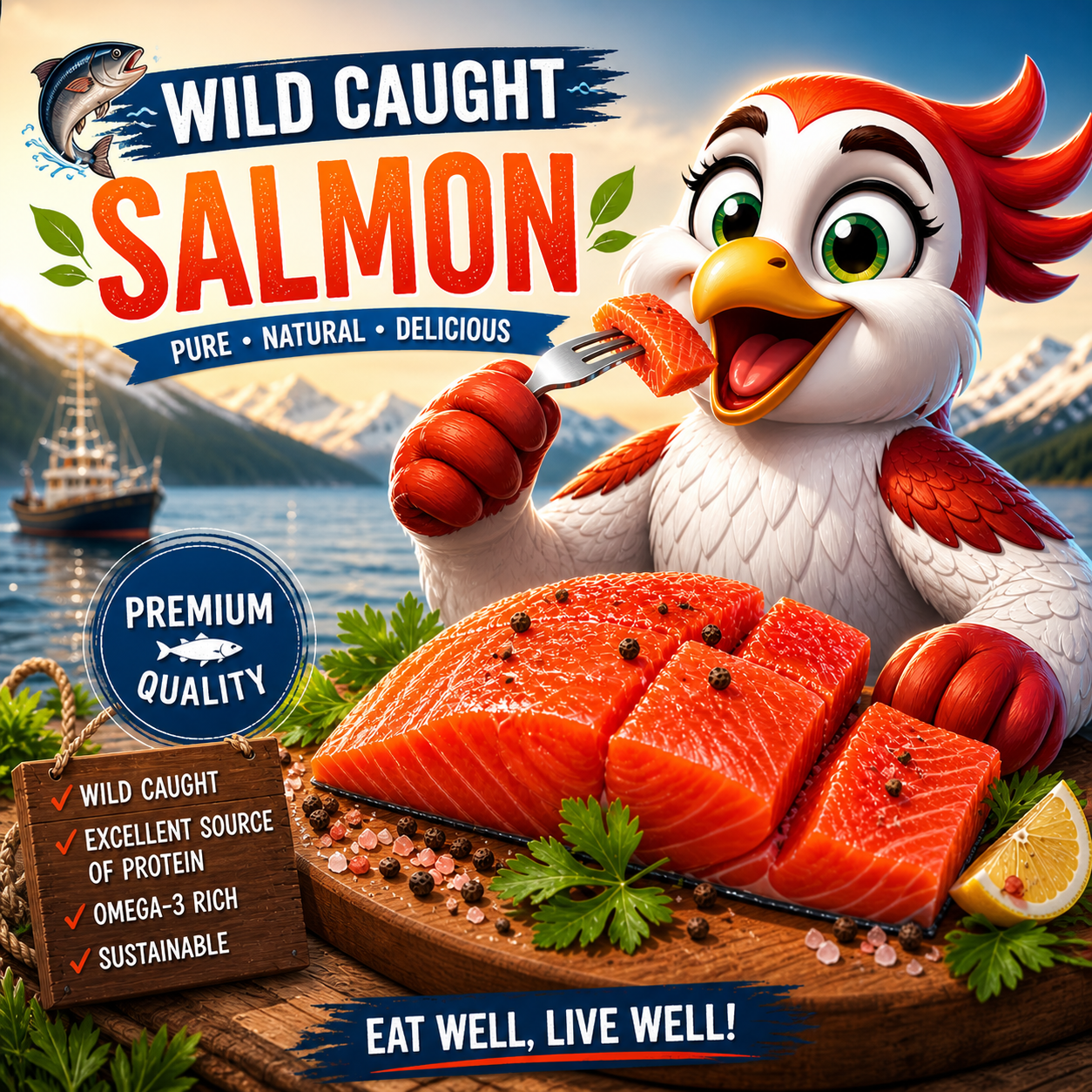 Wild Caught Salmon (4oz) 