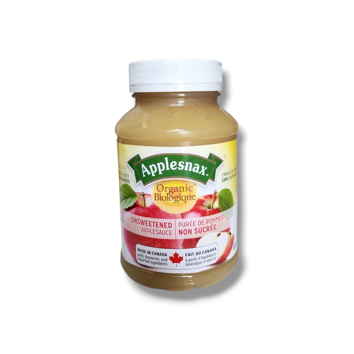 Applesnax Organic Unsweetened Applesauce (620ml)