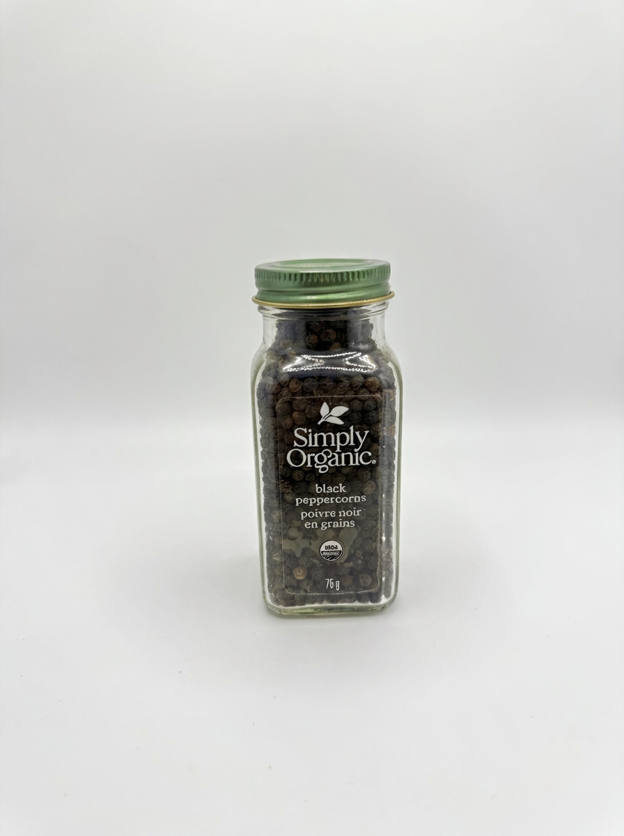 Simply Organic Black Peppercorns (75g)
