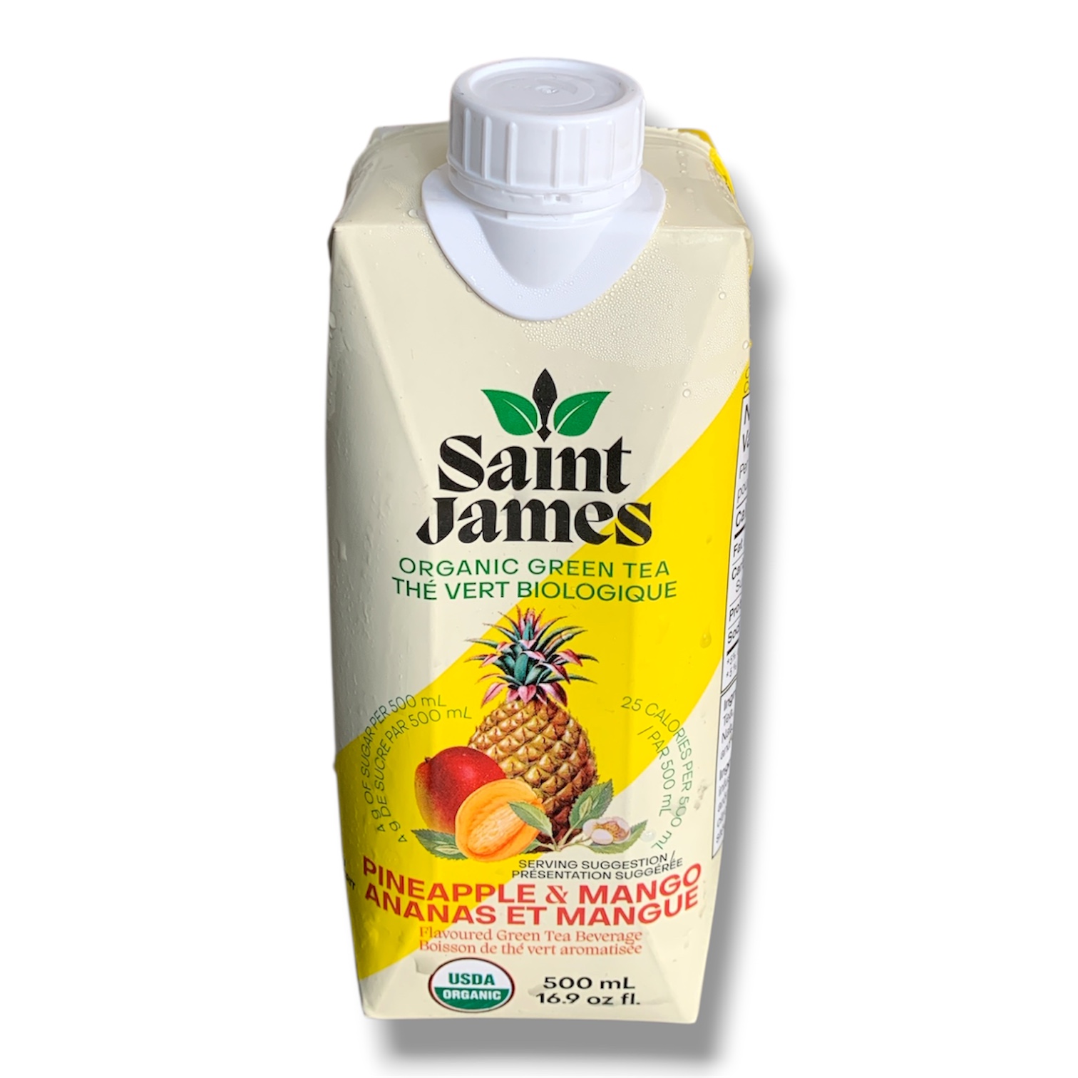 Saint James Organic Green Tea Pineapple & Mango (500mL)