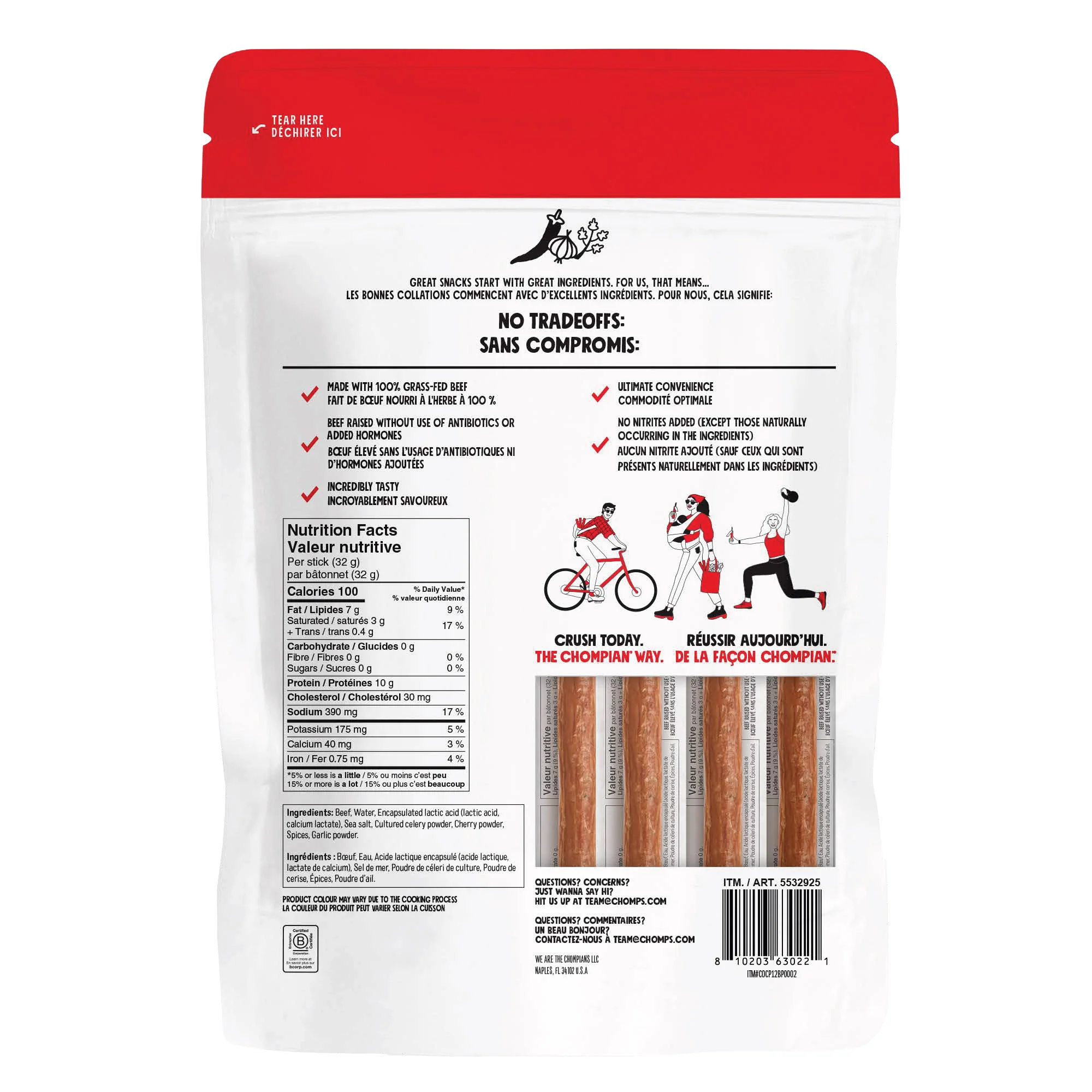 Chomps Original Beef Stick, 32g