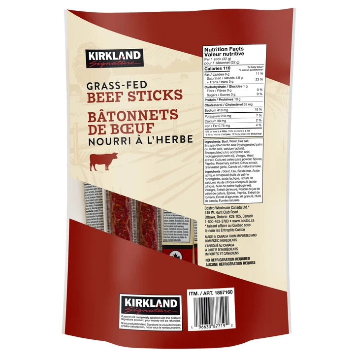Kirkland Signature Grass-Fed Beef Sticks
