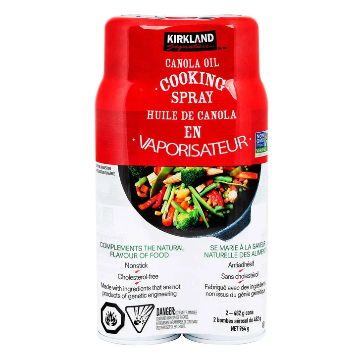 Kirkland Signature Canola Oil Cooking Spray, 2 Pack
