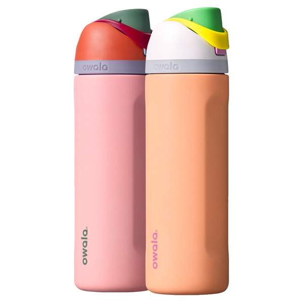 Owala FreeSip 24 oz Stainless Steel Water Bottle, 2-Pack
