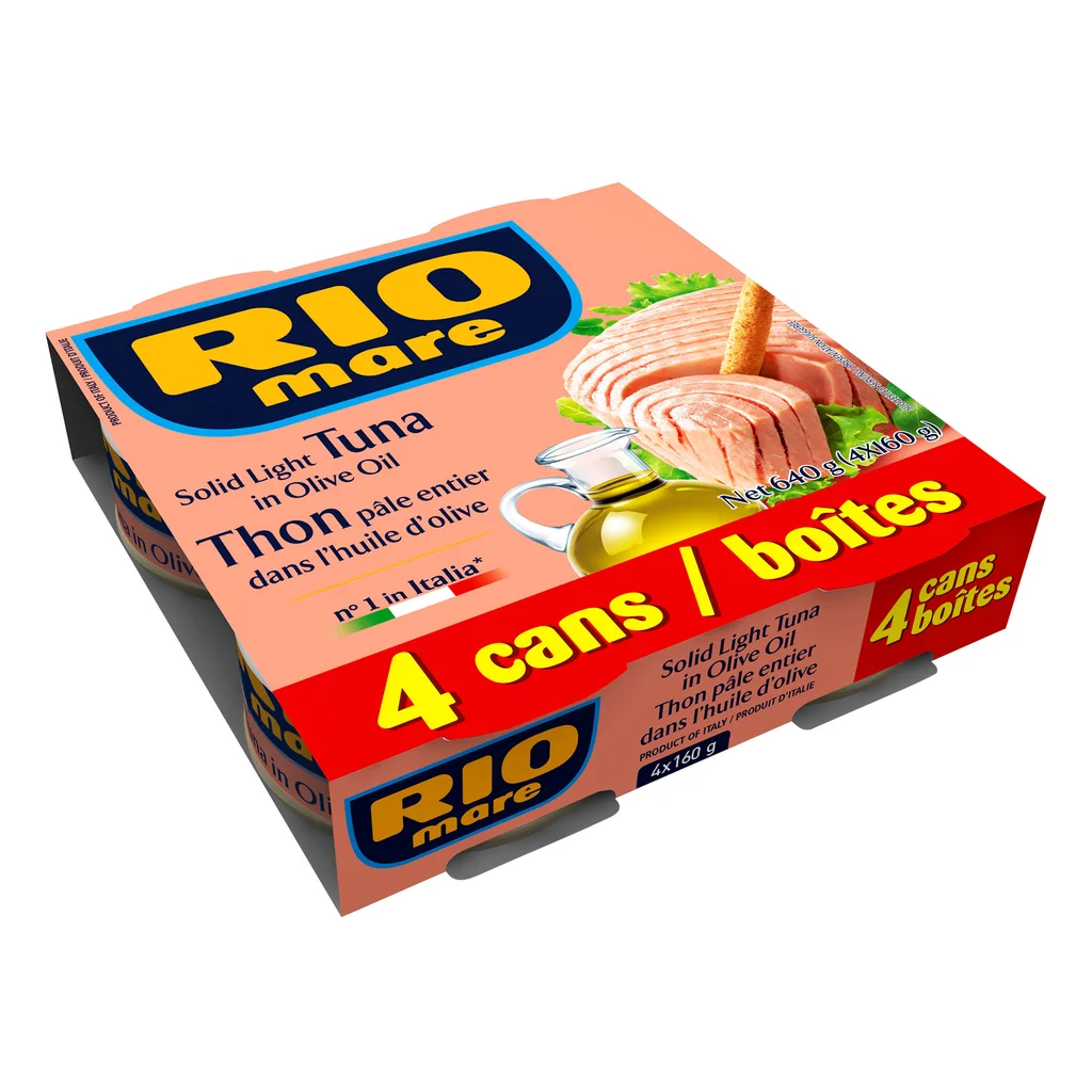Rio Mare Solid Light Tuna in Olive Oil, 4 x 160g