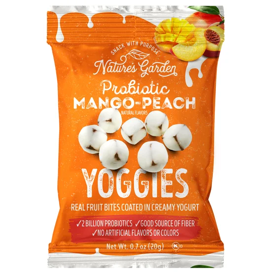 Nature's Garden Probiotic Yoggies Mango Peach, Club Size