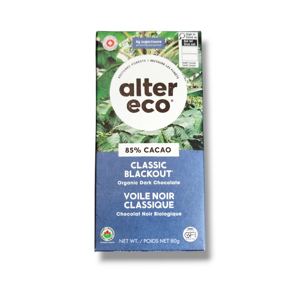 Alter eco 85% Cacao Classic Blackout Dark Chocolatte (80g)