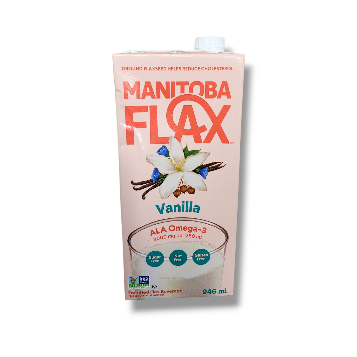 Manitoba Milled Whole Seed Flax Beverage Unsweetened Vanilla  (1L)