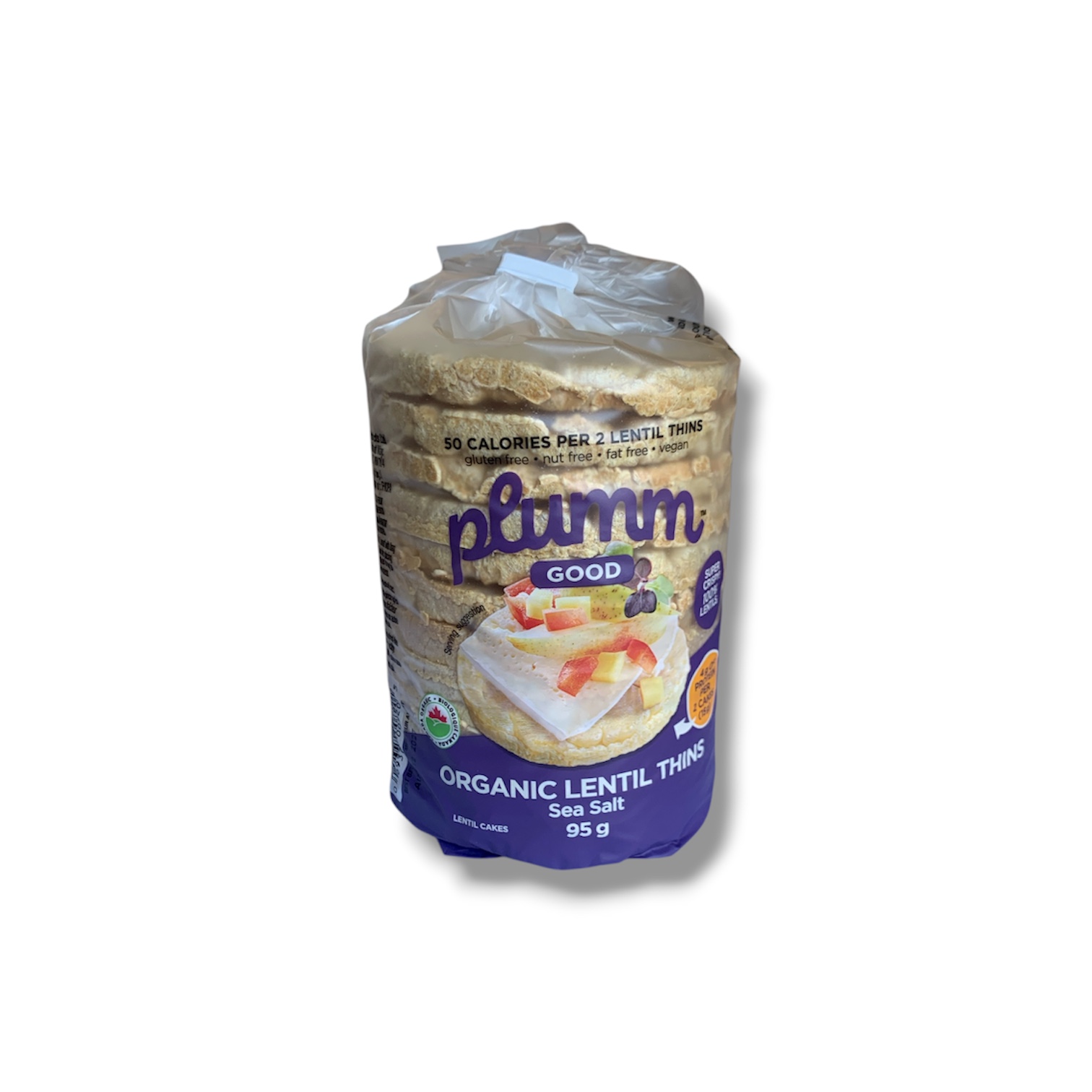 Plumm Organic Lentil Thins Sea Salt (95g)