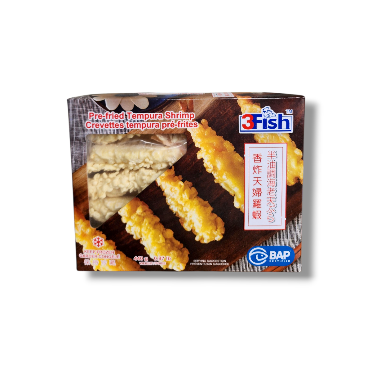 3 Fish Prefried Tempura Shrimp – 340g