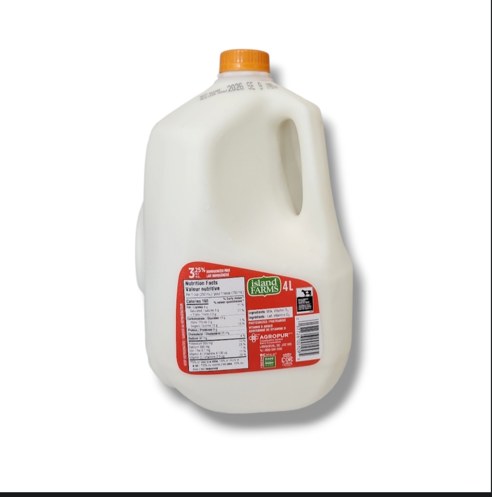 Island Farms 3.25% Homogenized Milk (4L)
