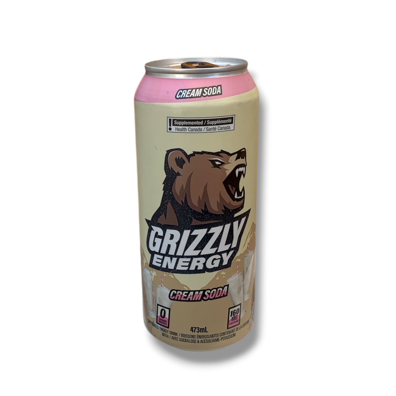 Grizzly Energy Cream Soda (473mL)