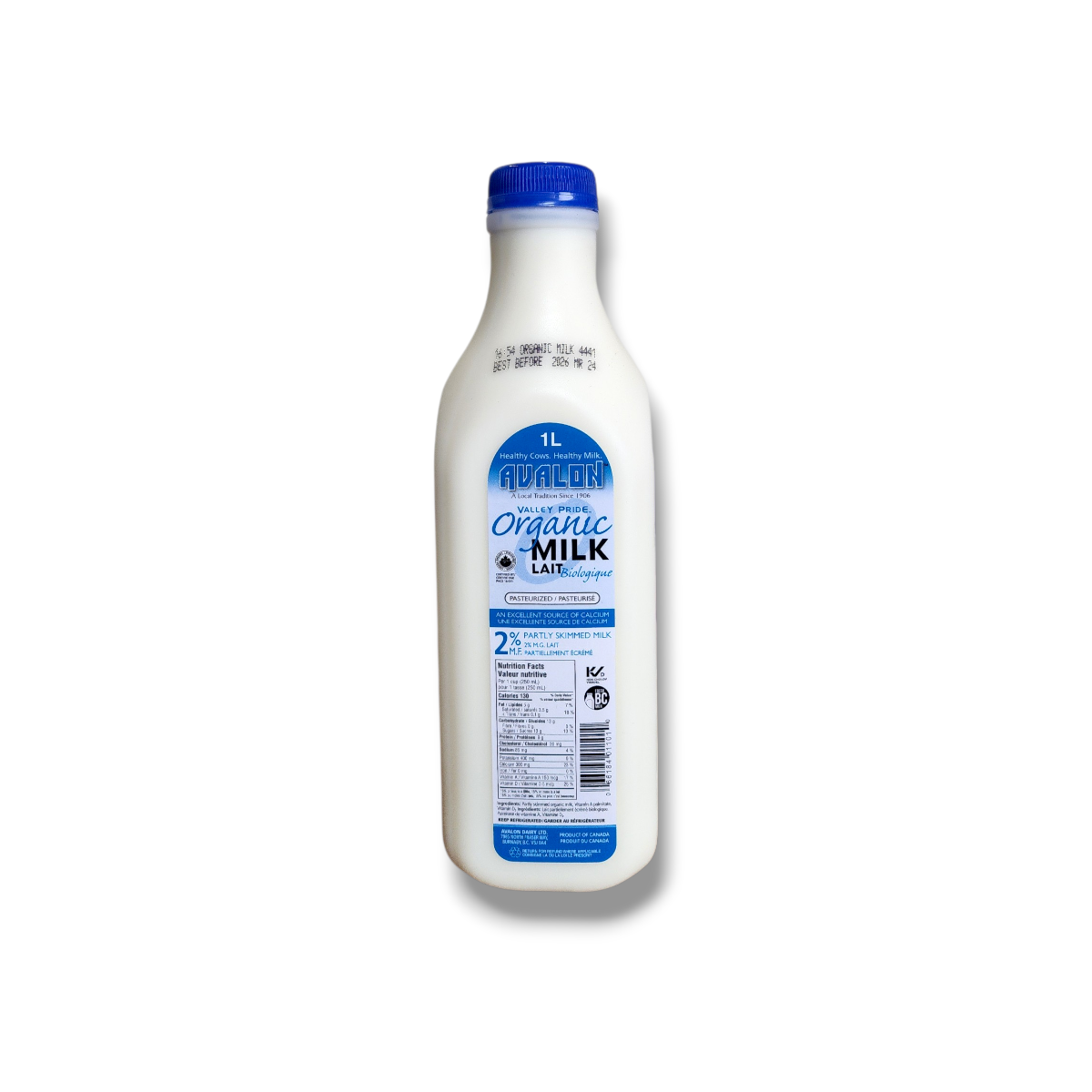 Avalon Organic 2% Milk (1L)
