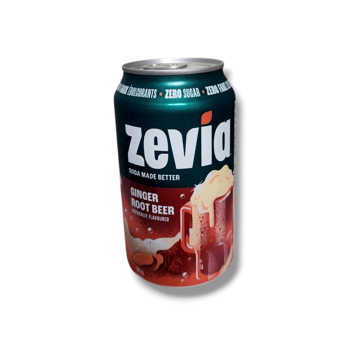 Zevia Zero Calorie Soda Ginger Root Beer (355mL)