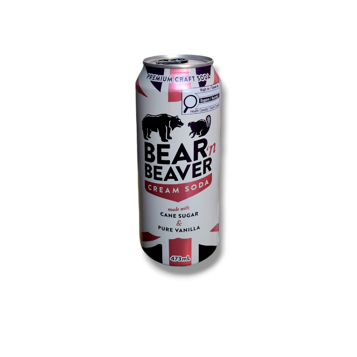 Bear'n Beaver Cream Soda Cane Saugar & Vanilla (473mL)