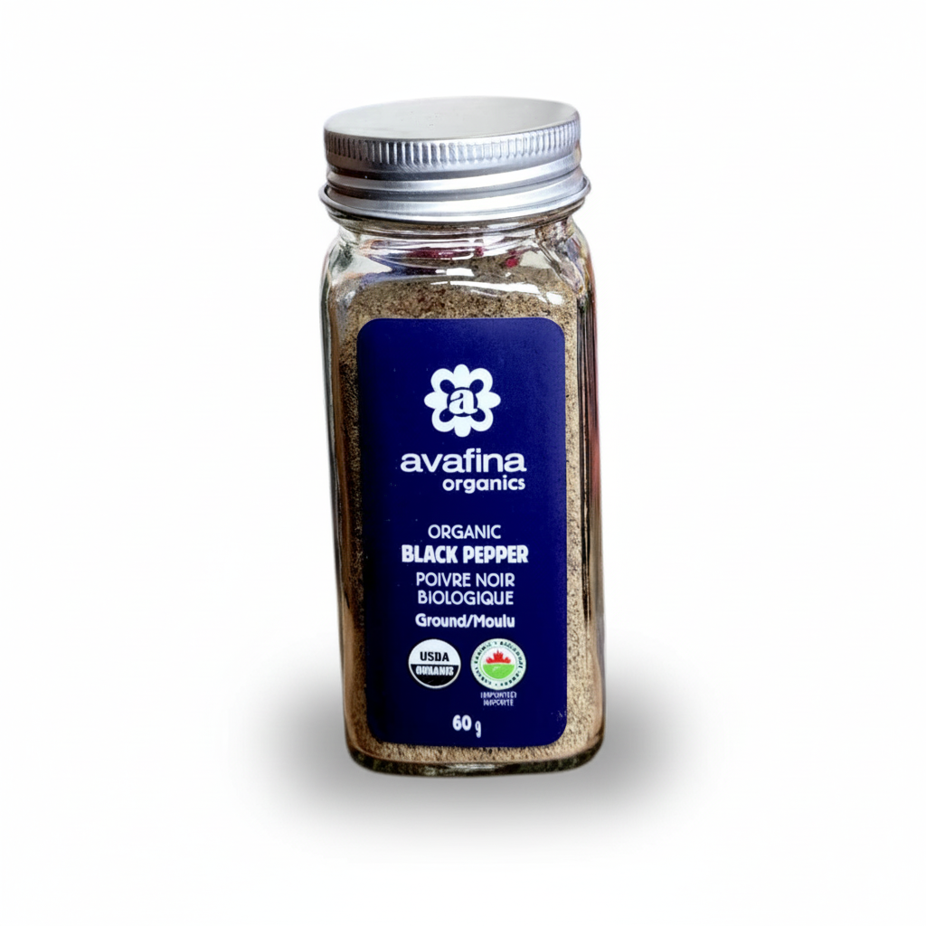 Avafina Organics Ground Black Pepper – 60g
