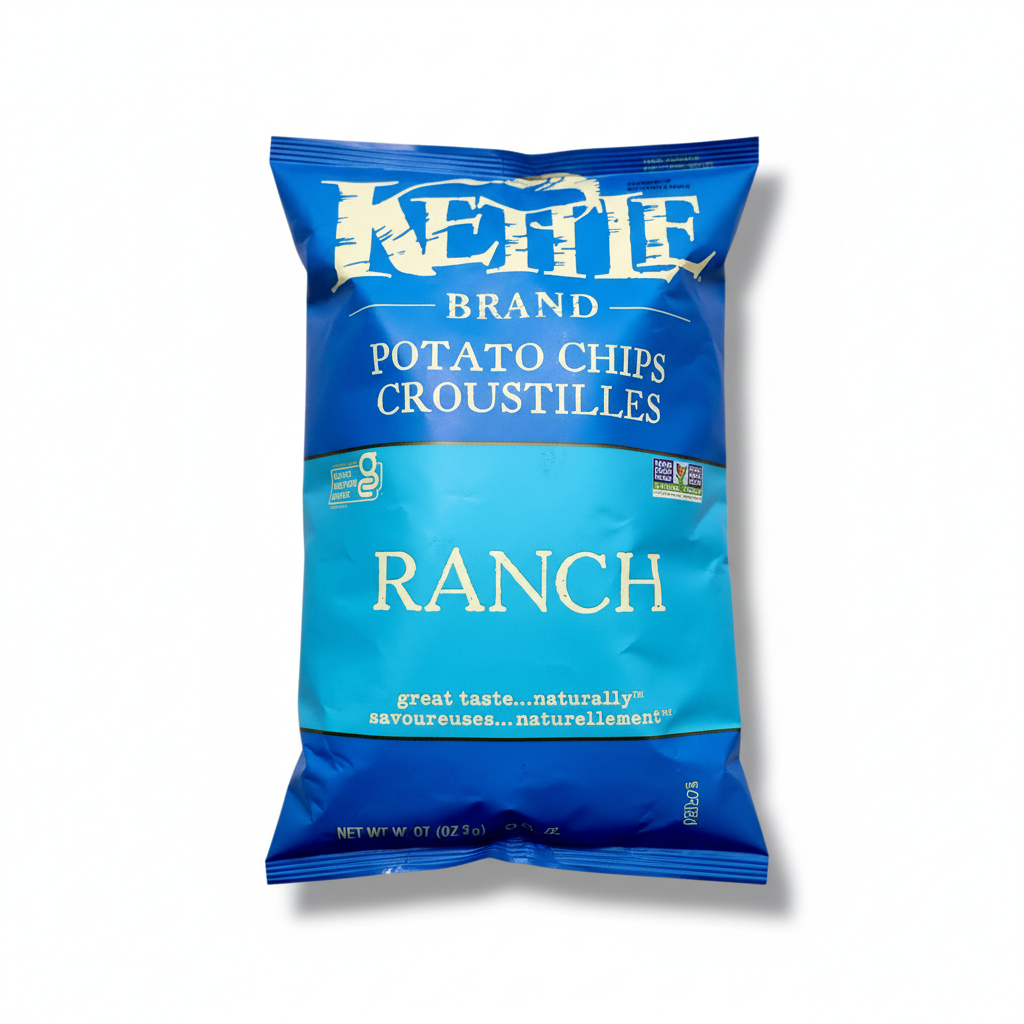 Kettle Foods Potato Chips Ranch 198g - Non-GMO and Gluten Free