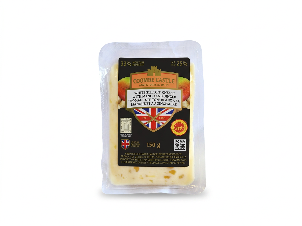 Combe Castle White Stilton – Mango & Ginger – 150g
