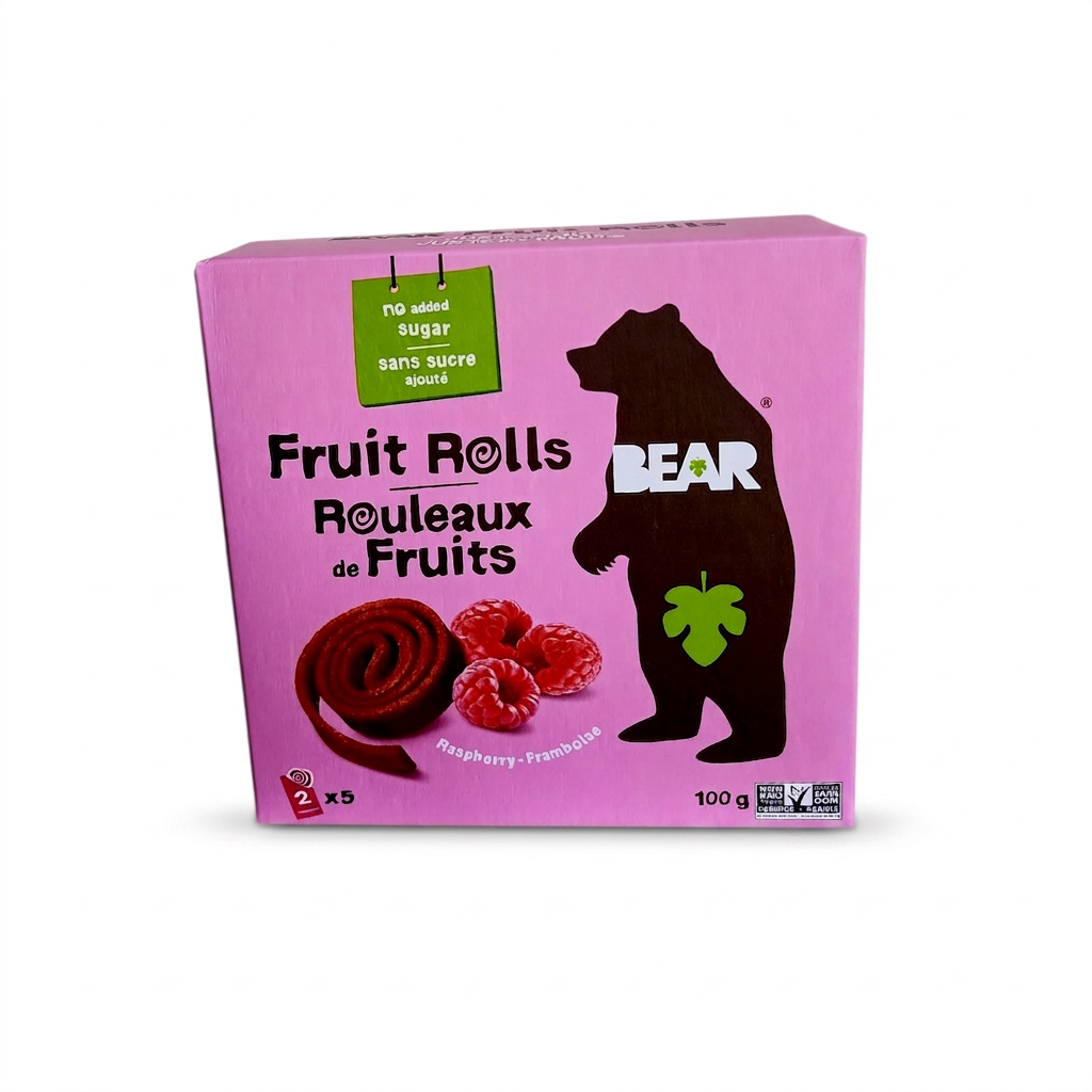 Bear Fruit Rolls Raspberry-Strawberry (100g)