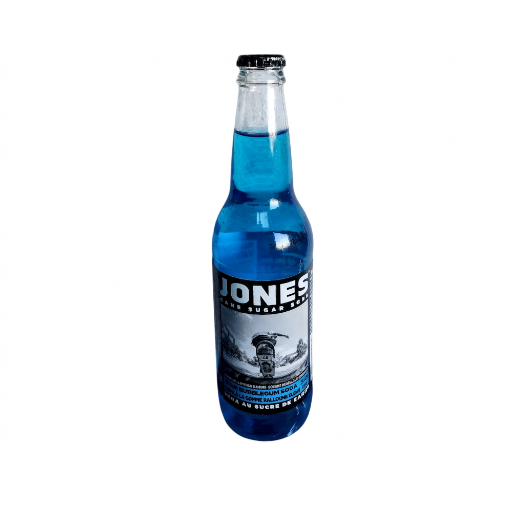 Jones Blue Bubblegum Soda (355mL)