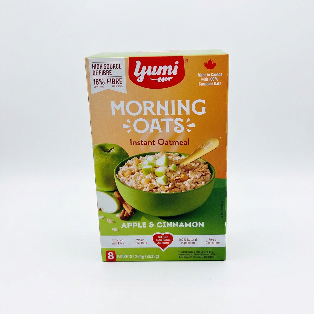 Yumi Morning Oats Instant Oatmeal Apple Cinnamon (264g)