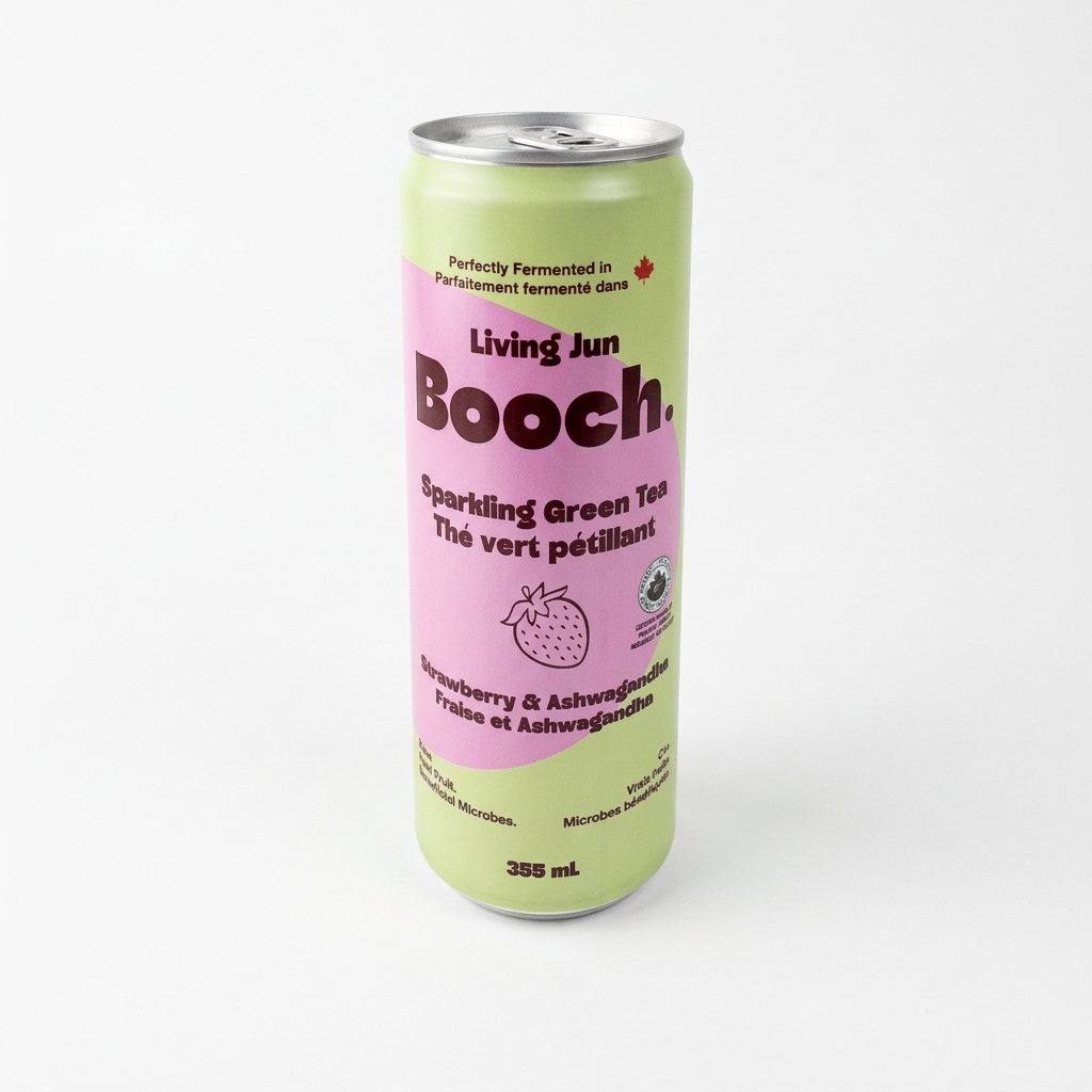 Booch Sparkling Green Tea Strawberry &  Ashwagandha (355mL)