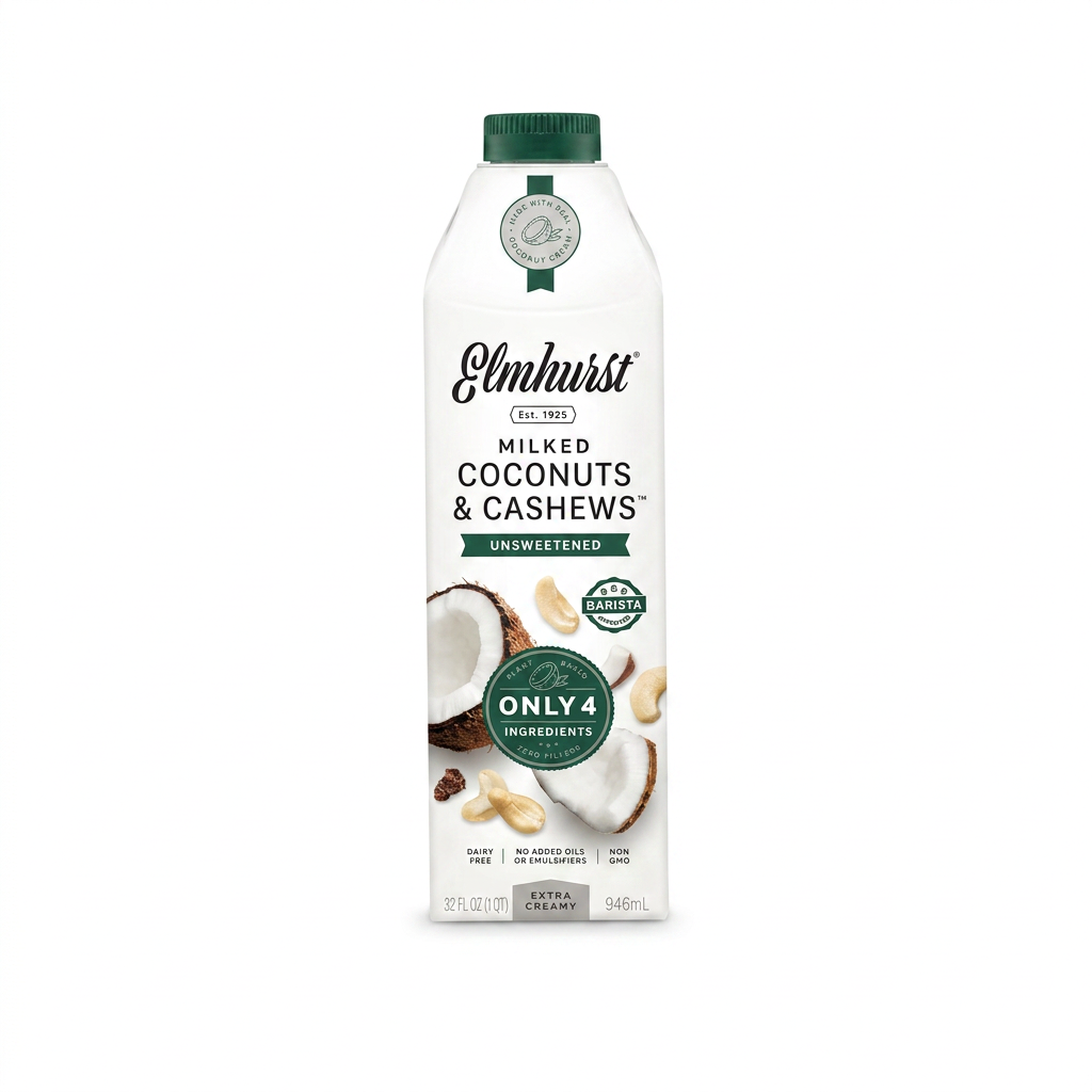 Elmhurst Milked Coconut & Cashews Unsweetened (946mL)
