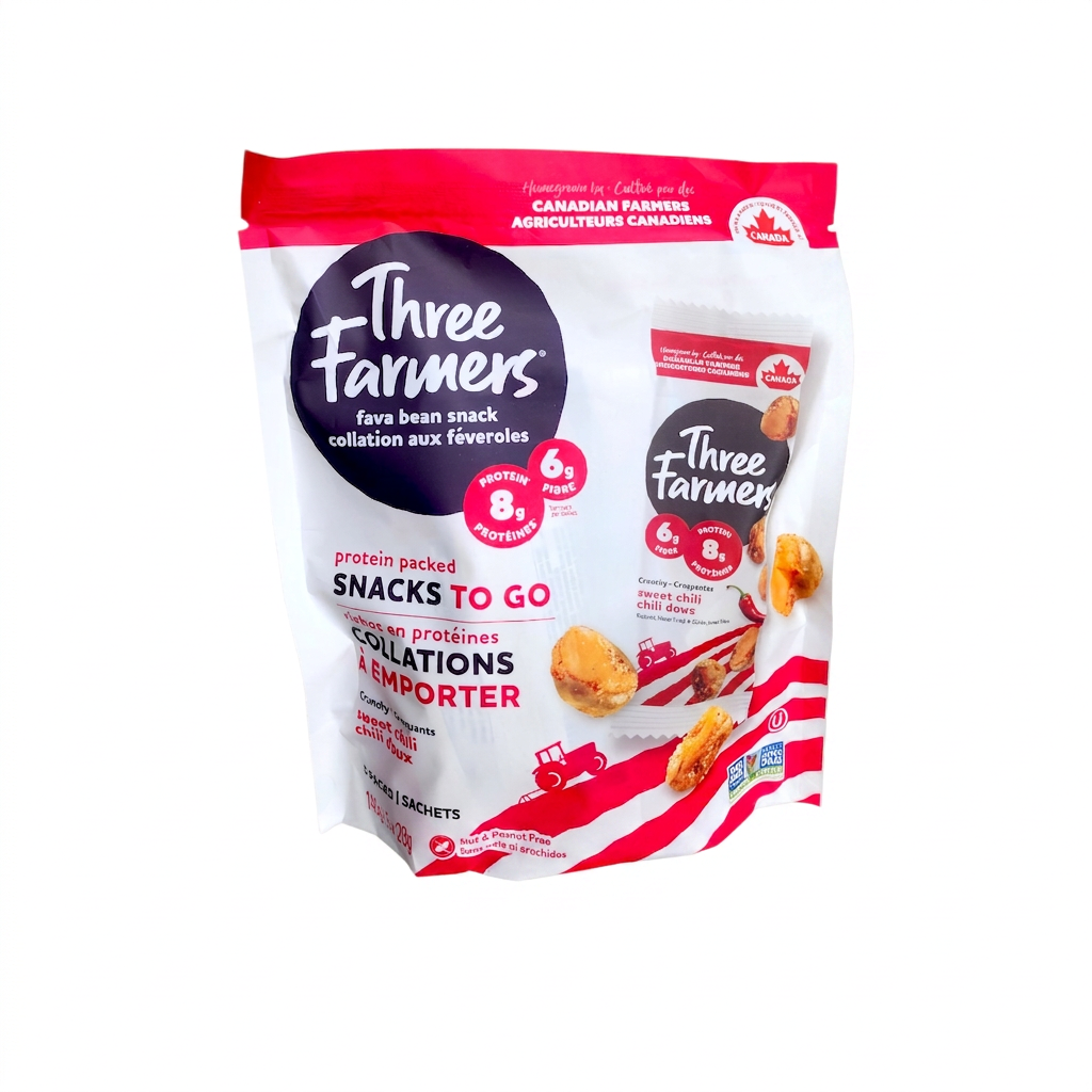 Three Farmers Fava Beans Snack To Go Sweet Chili (140g) 