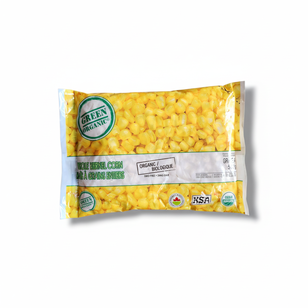 Green Organic Whole Kernel Corn (500g)