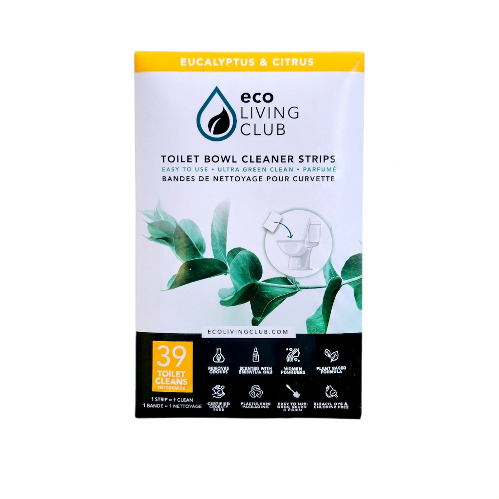 Eco Living Club Toilet Bowl Cleaner Strips Eaucalyptus & Citrus (39Cleans)