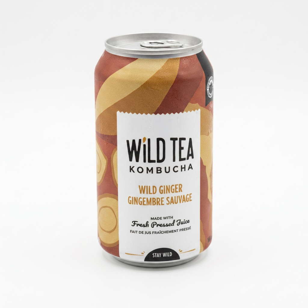 Wild Tea Kombucha Wild Ginger (355mL)