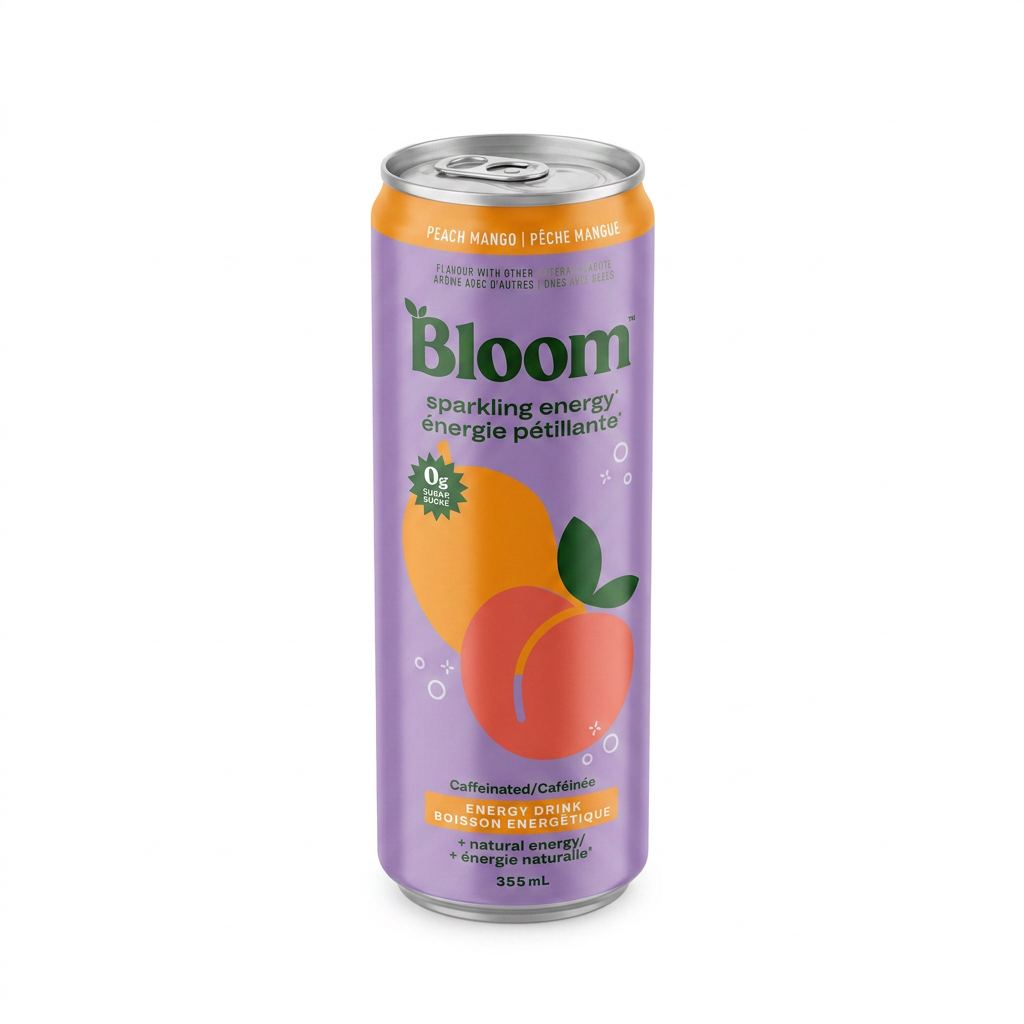 Bloom Sparkling Energy Peach Mango (355mL)