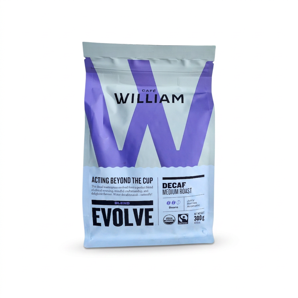 Cafe Willam Evolve Decaf Medium Roast Beans (300g)