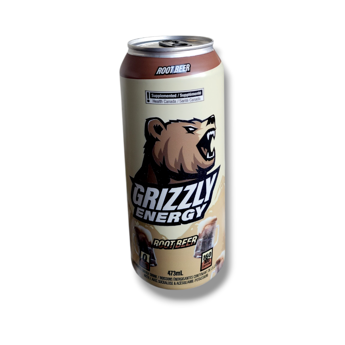Grizzly Energy Root Beer (472mL)