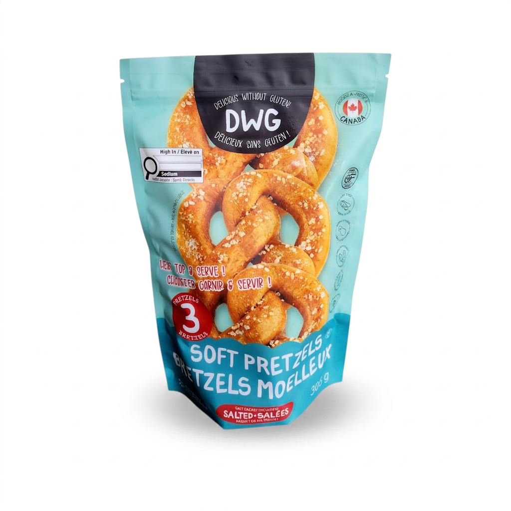 Delicious Without Gluten Soft Pretzels Salted (305g)