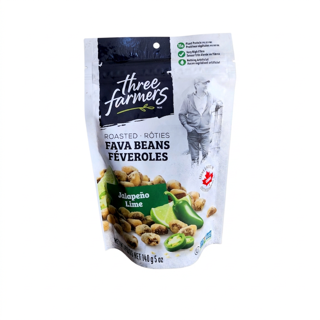 Three Farmers Roasted Fava Beans Jalapeno Lime (140g)