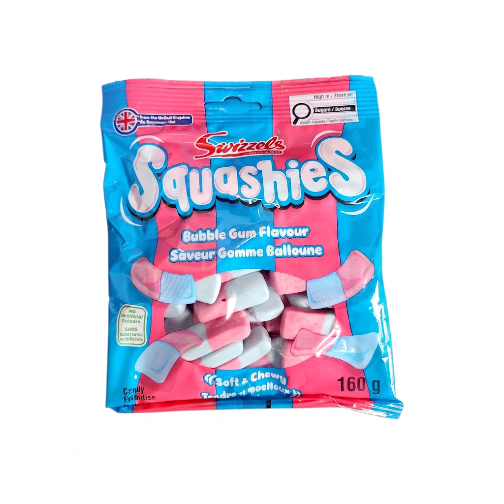 Squashies Bubble Gum Flavour  (160g)