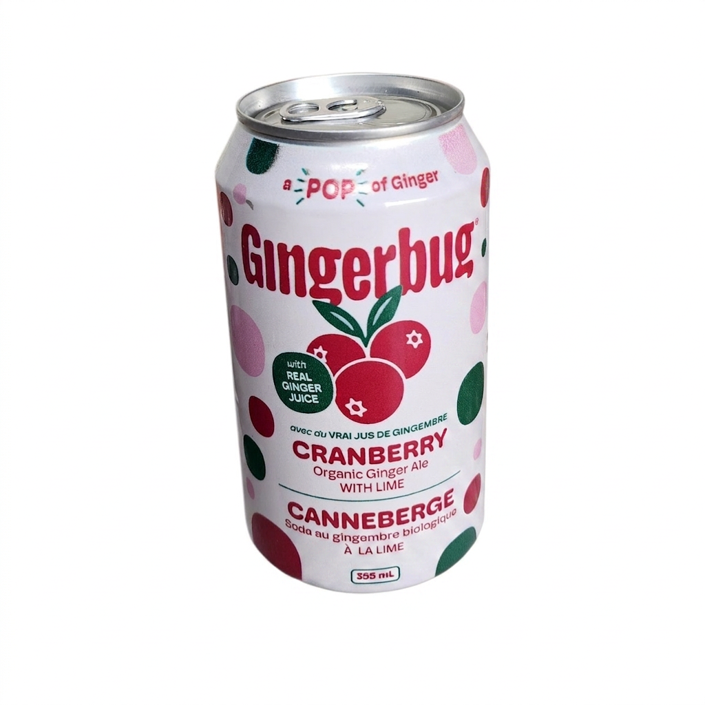 Gingerbug Cranberry Ginger Ale (355mL)